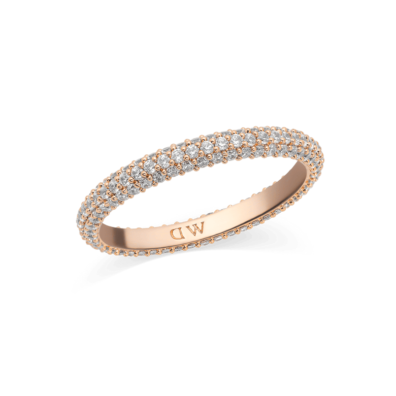 Pavé Ring Rose Gold 3 mm