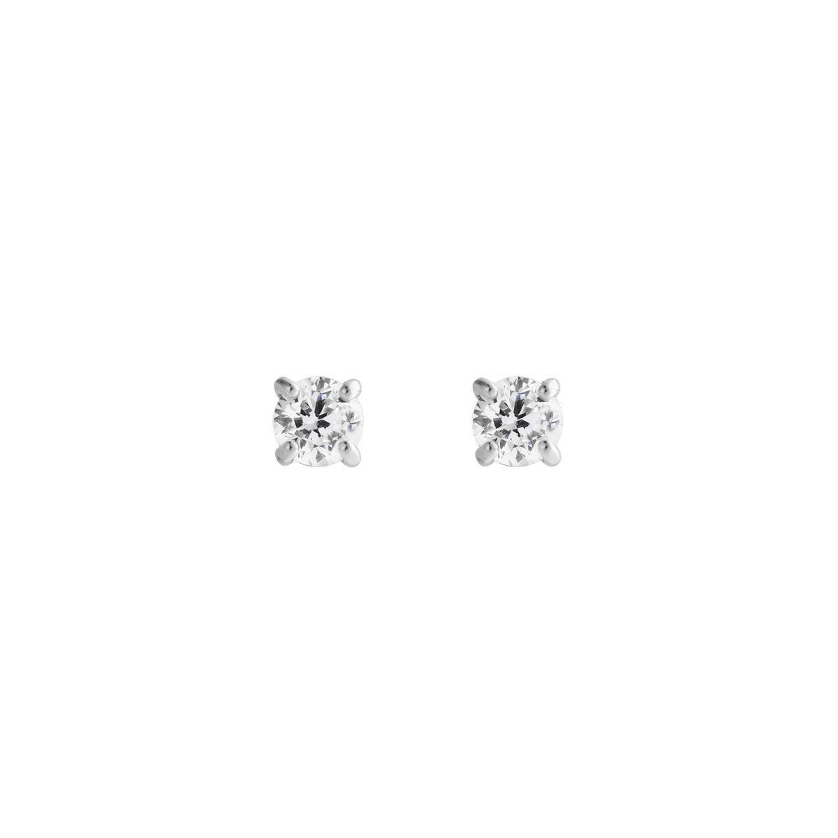 Mirelle Solitaire 銀色單鑽耳環