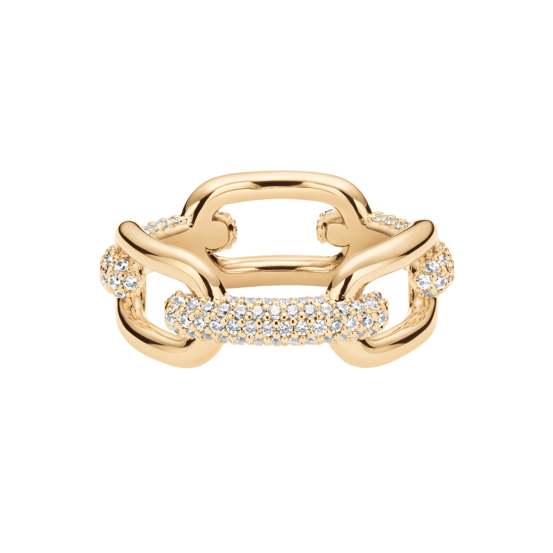 Crystal Link 金色戒指