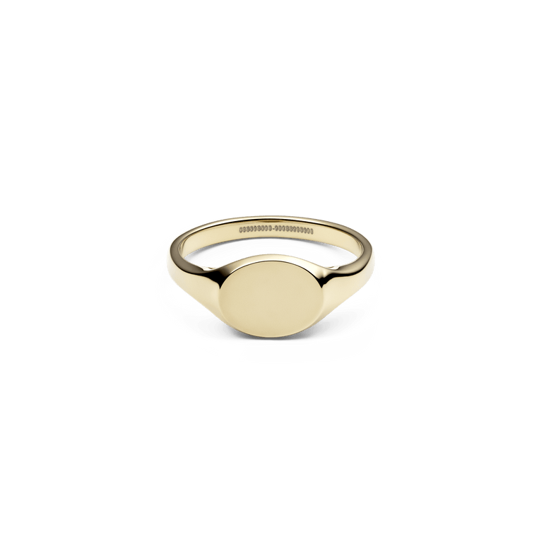 Mini Signet 金色戒指