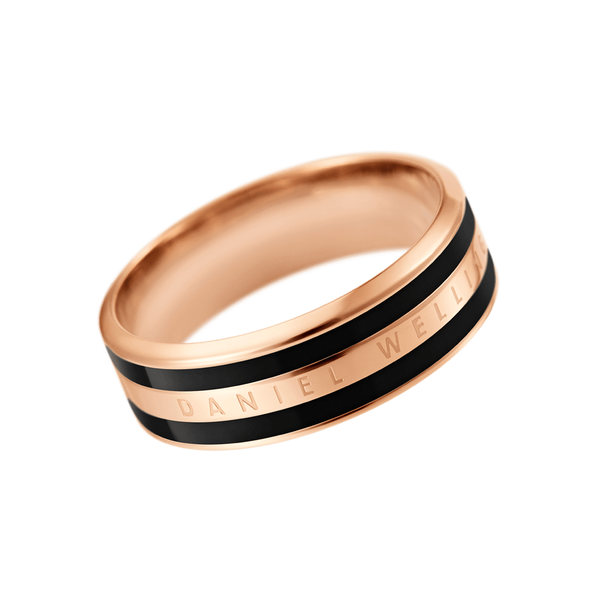 Emalie Ring 黑色x玫瑰金戒指