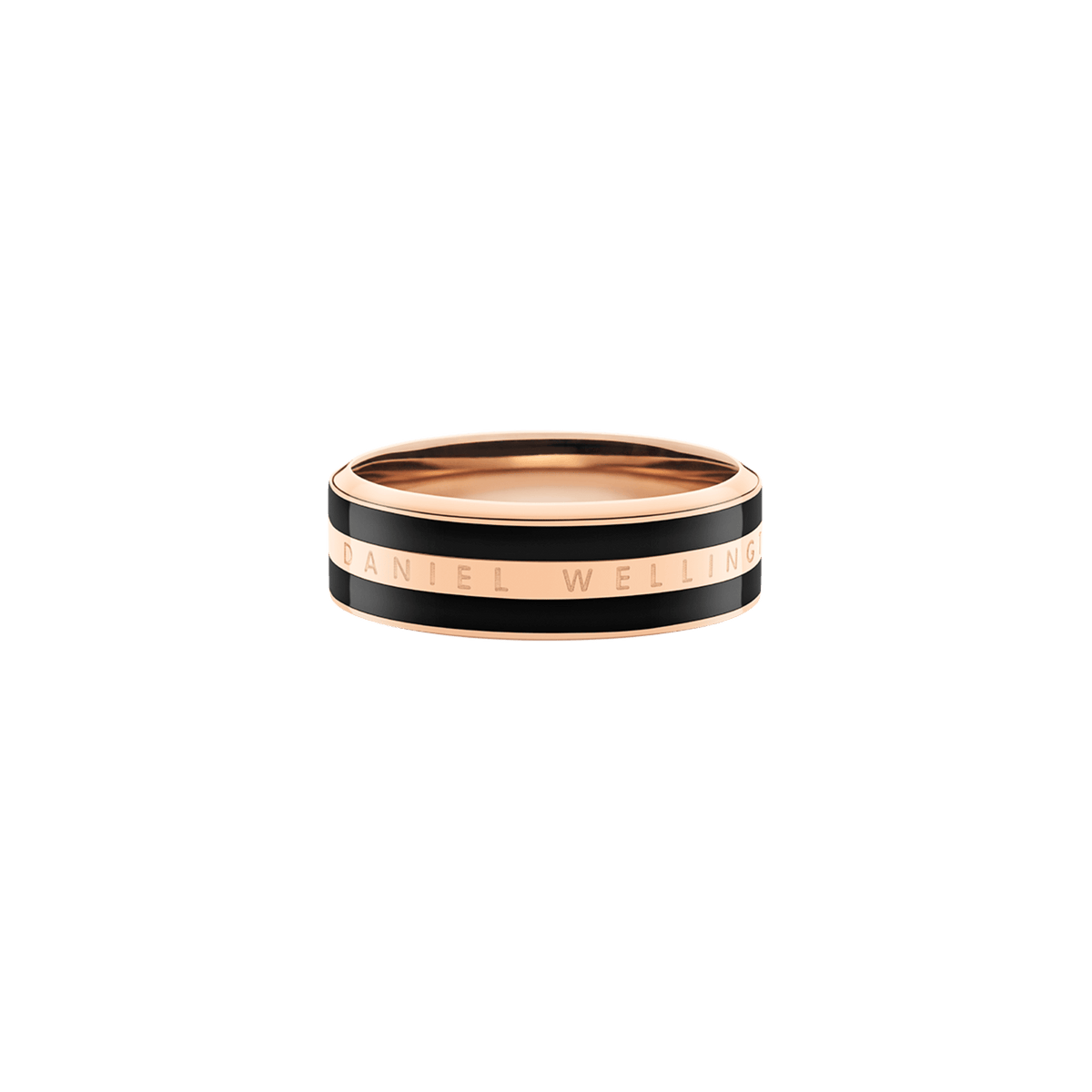 Emalie Ring 黑色x玫瑰金戒指