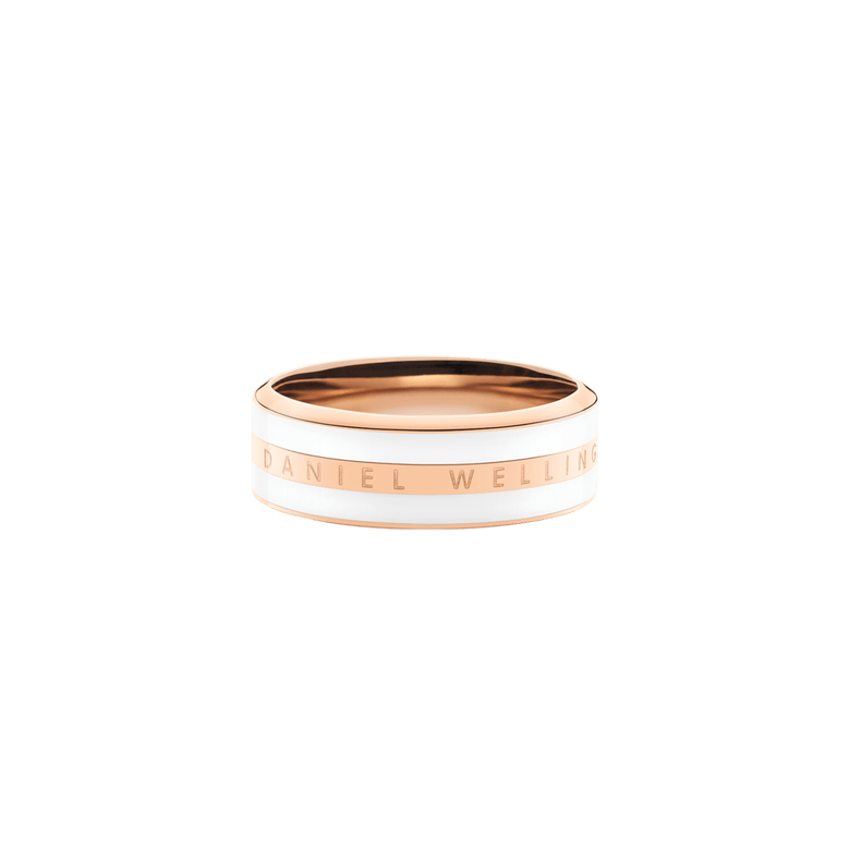 Emalie Ring 白色x玫瑰金戒指