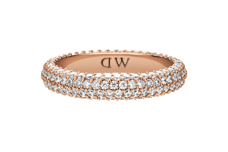 Pavé Crystal Ring Rose Gold