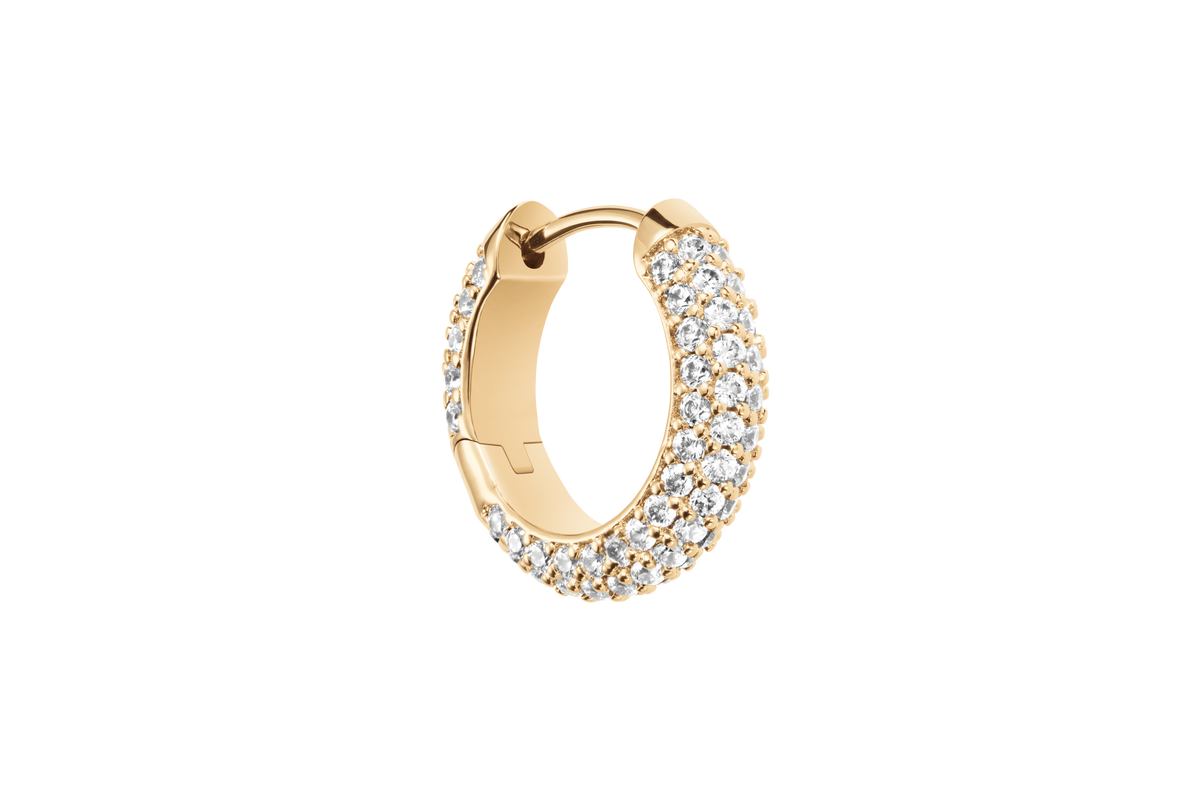Pavé Crystal 金色水晶耳環