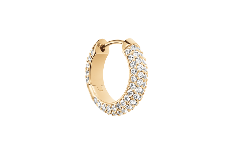 Pavé Crystal Earrings Gold