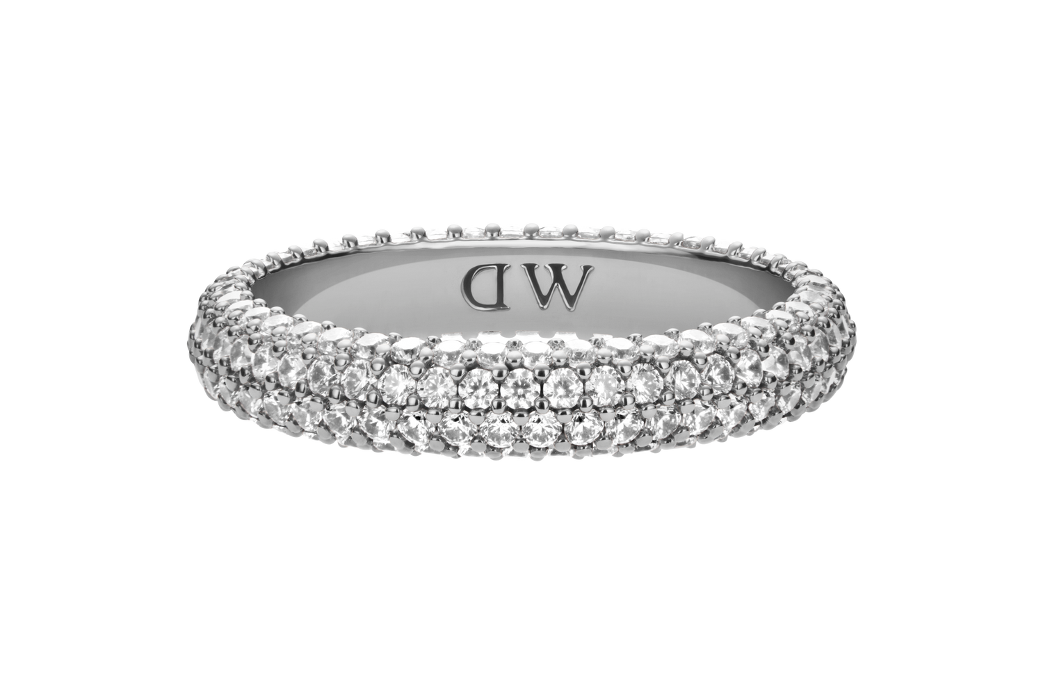 Pavé Crystal 銀色戒指