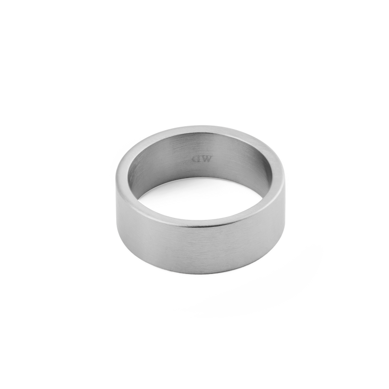 Line Ring Brushed Silver 8mm