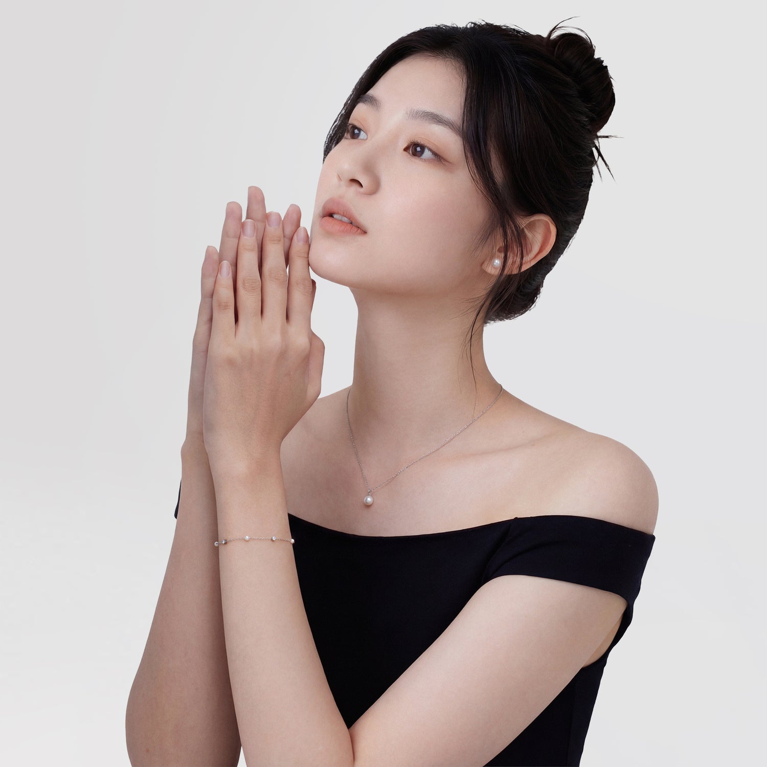 Pearl 銀色珍珠手鍊