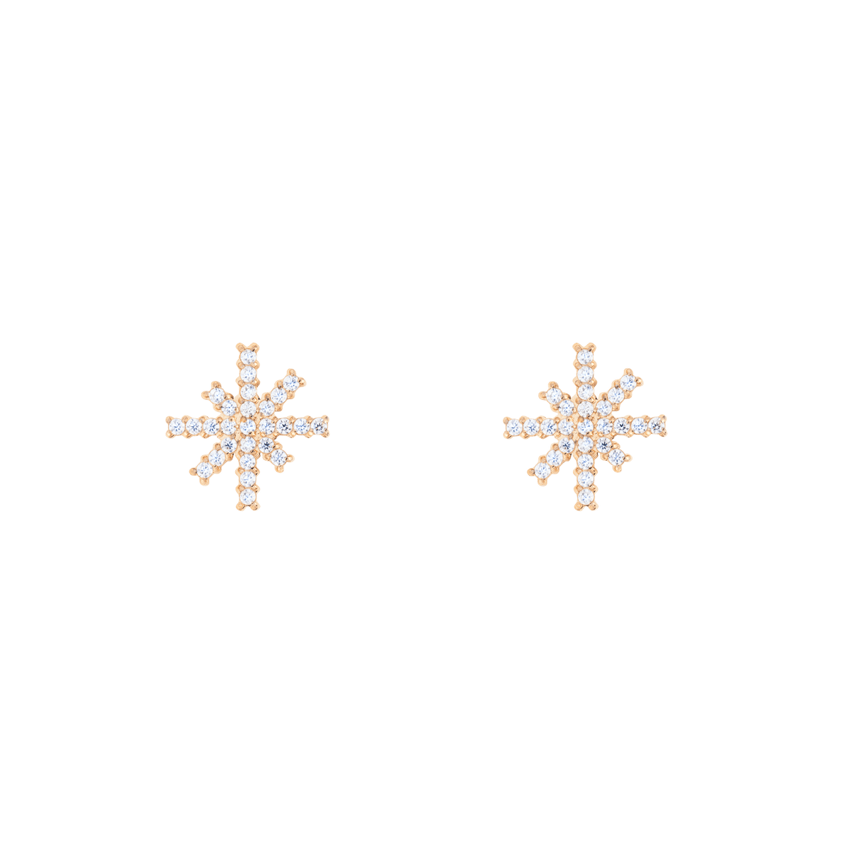 Mirelle Star 雪花造型玫瑰金耳環