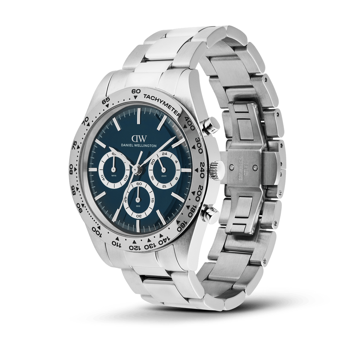 Iconic Tachymeter 3-Link Arctic Silver