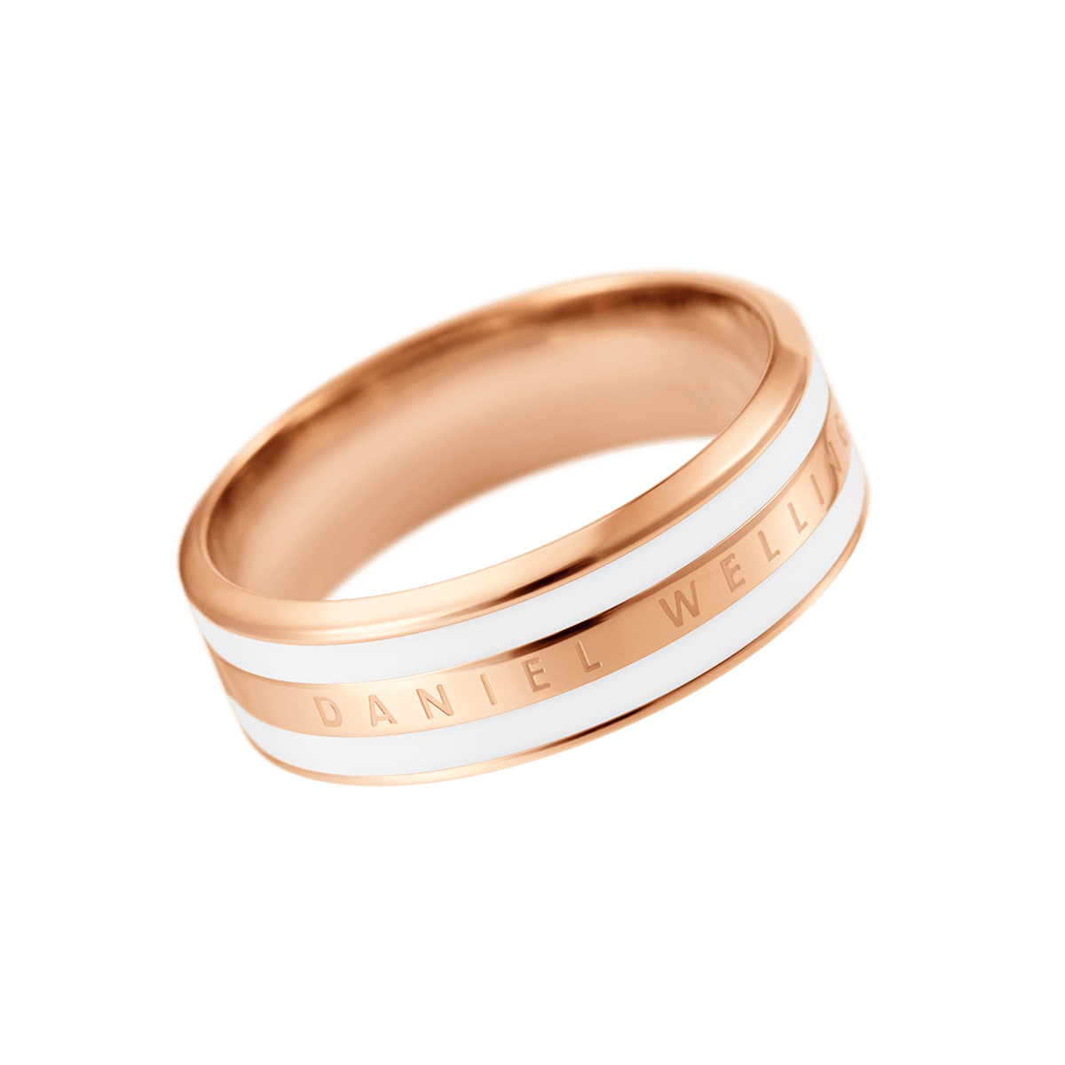 Emalie Ring 白色x玫瑰金戒指