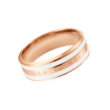 Emalie Ring 白色x玫瑰金戒指