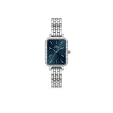 Quadro Lumine Bezel Arctic 環鑽銀色五珠鍊帶手錶