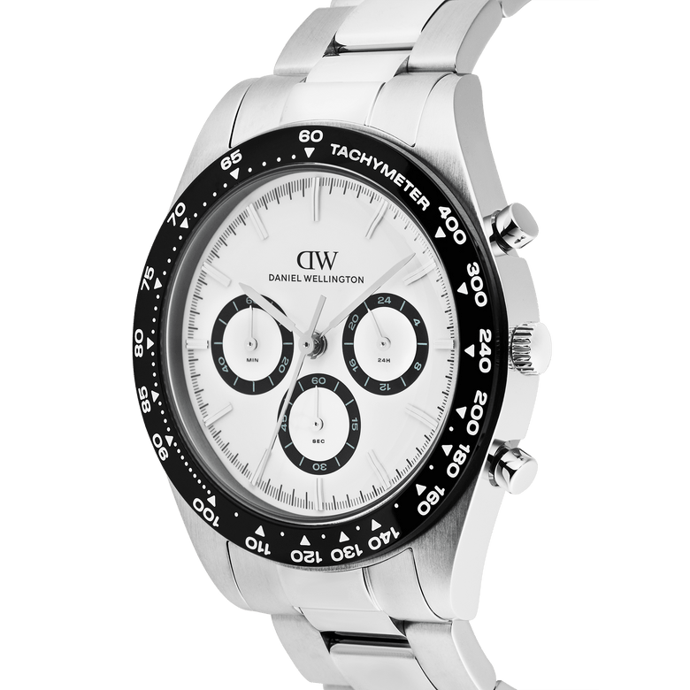 Iconic Tachymeter 3-Link Silver
