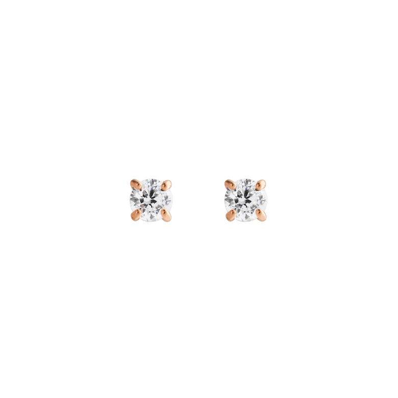 Mirelle Solitaire 玫瑰金單鑽耳環