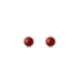 Audrey Earring 紅瑪瑙玫瑰金耳環