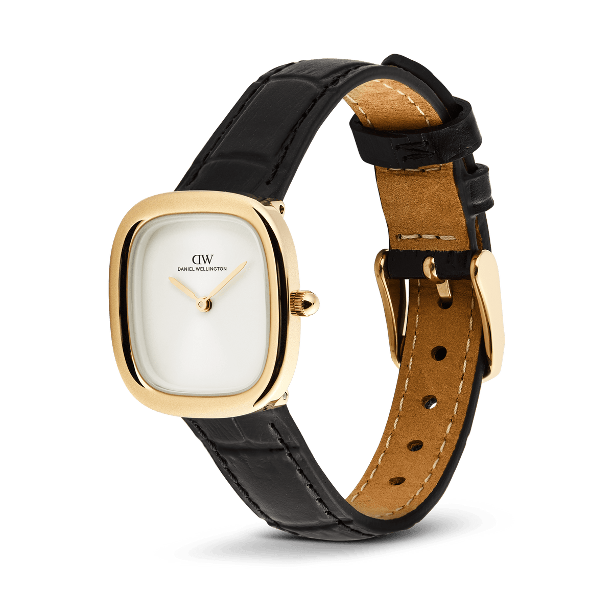 Margot Black Croc Gold