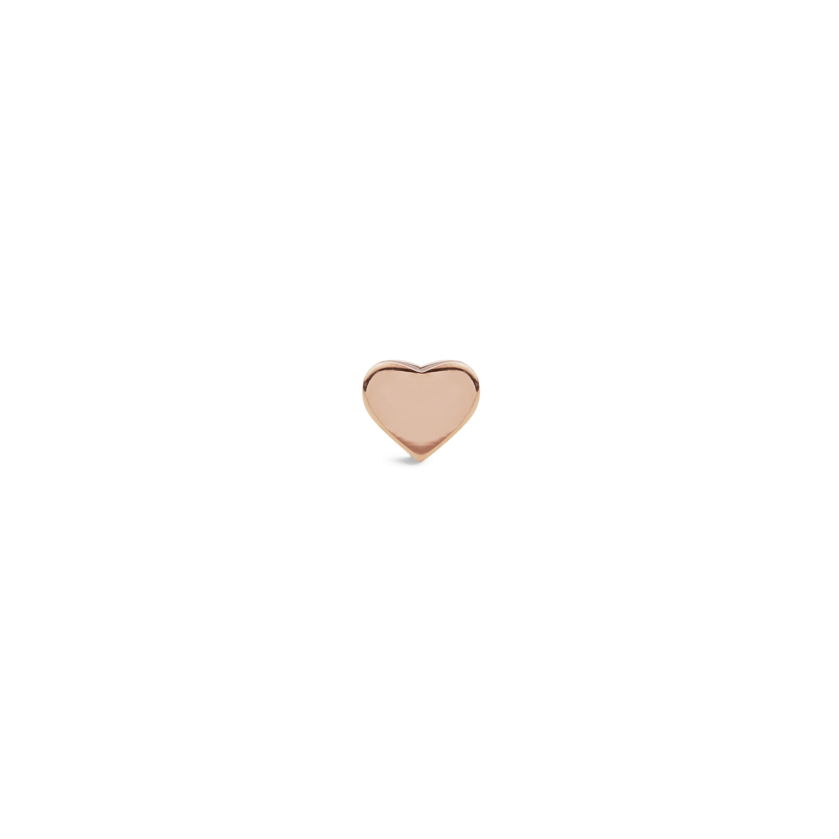 Micro Heart 心型玫瑰金單耳耳環