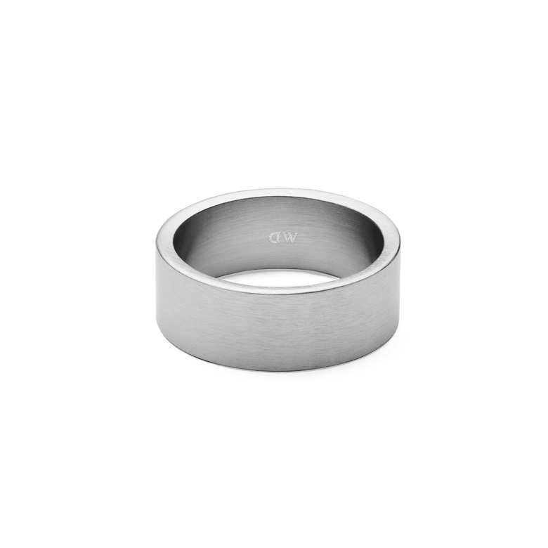 Line 8mm 拉絲銀色戒指