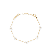 Pearl Step 施華洛世奇玻璃珍珠金色手鍊