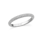 Pavé Ring 環鑽銀色戒指 (3 mm)