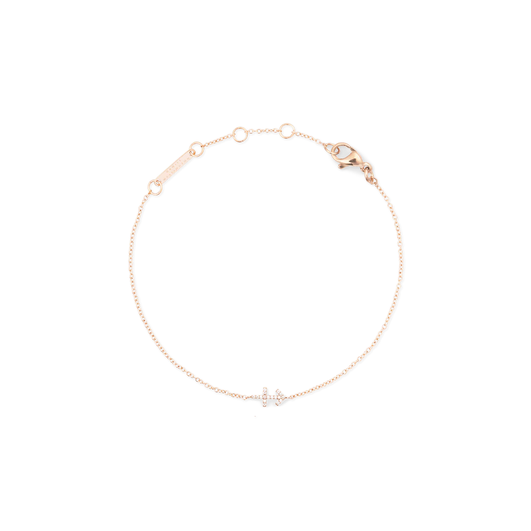 Crystal Zodiac Chain Bracelet Rose Gold