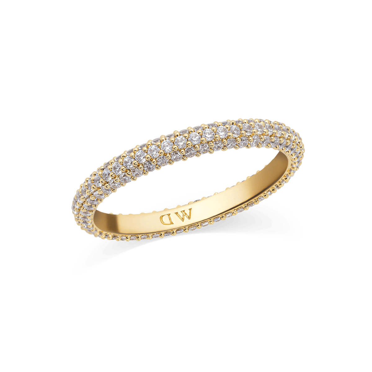 Pavé Ring 環鑽金色戒指(3 mm)