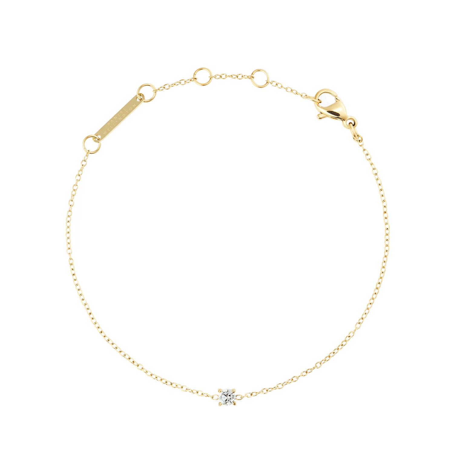 Mirelle Solitaire 單鑽金色手鍊