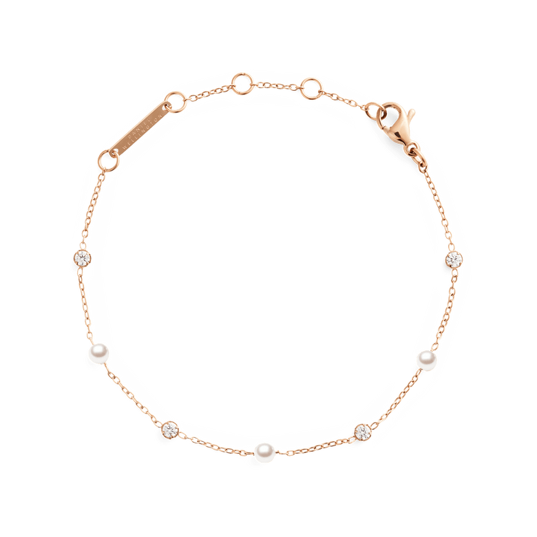 Pearl 玫瑰金珍珠手鍊