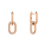 Crystal Link 玫瑰金耳環