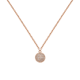 Pavé Crystal 水晶玫瑰金項鍊