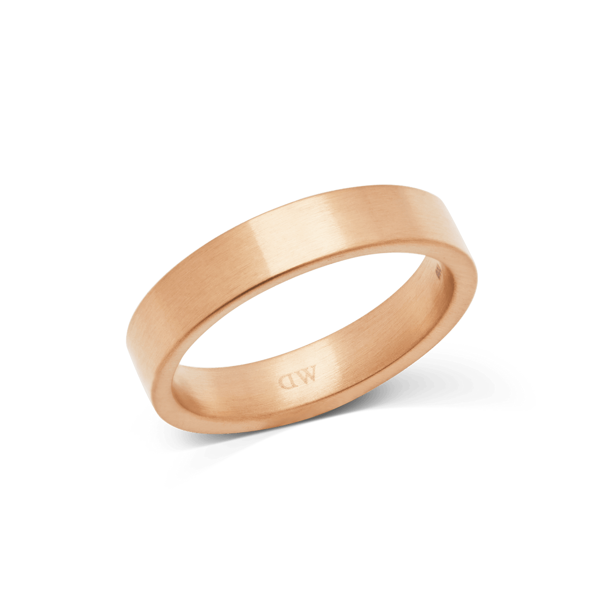 Line 4.5mm 玫瑰金色拉絲戒指