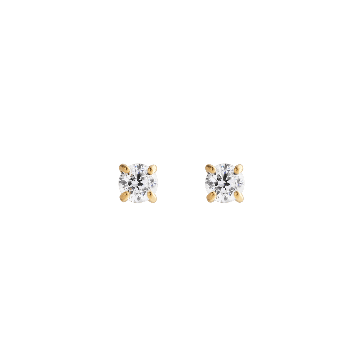 Mirelle Solitaire 金色單鑽耳環