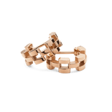3-Link Inspired 玫瑰金圈式耳環