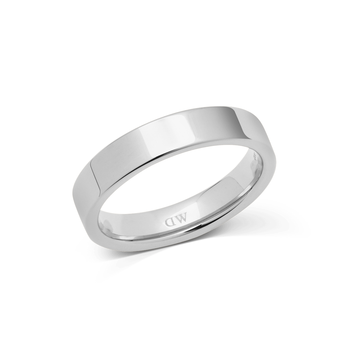 Line 4.5mm 拋光銀色戒指