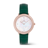 Crystalline Bezel Green Croc Rose Gold