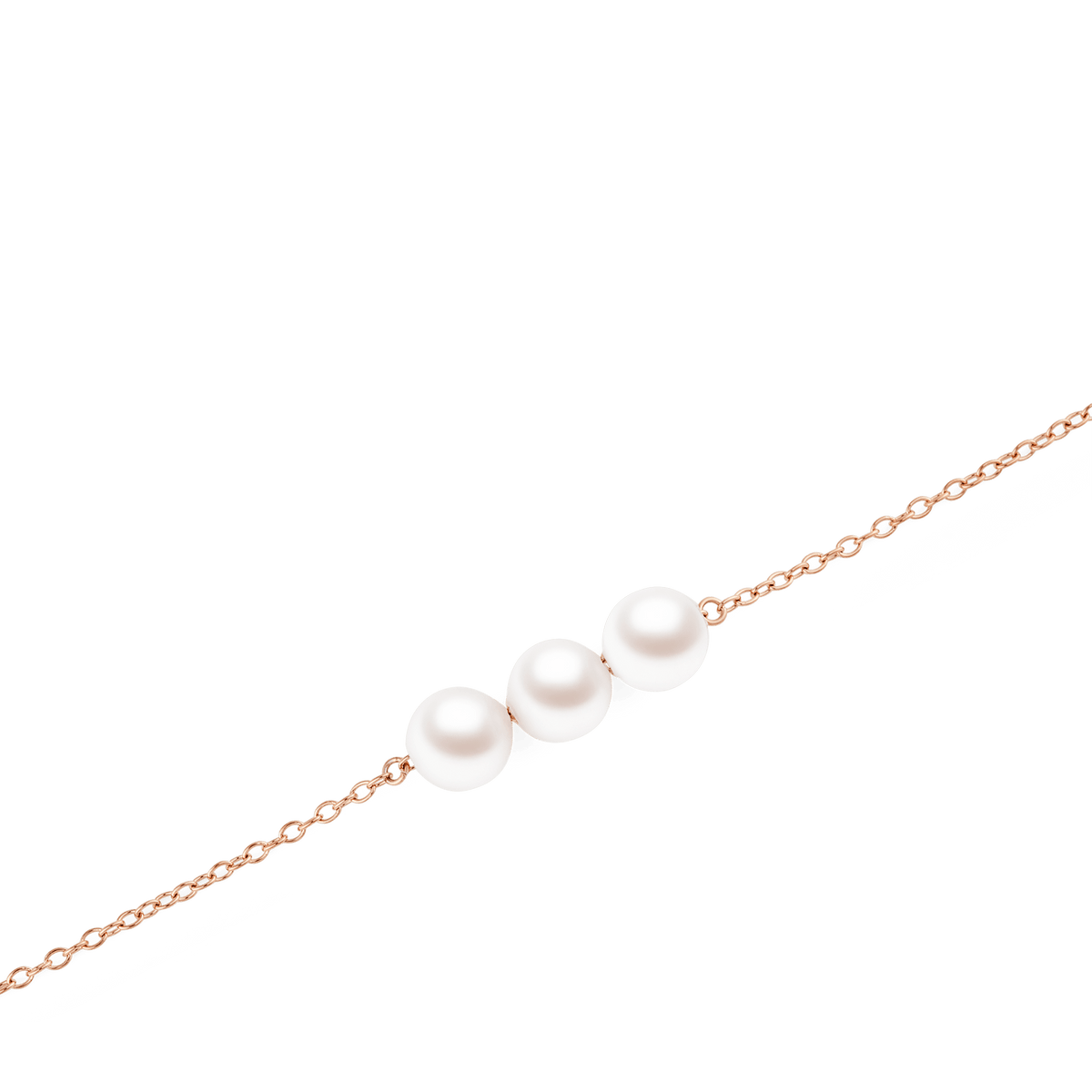 Pearl Trio Bracelet Rose Gold