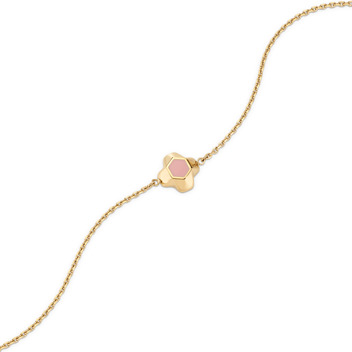 North Star Bracelet 1 Small Apricot Enamel Gold