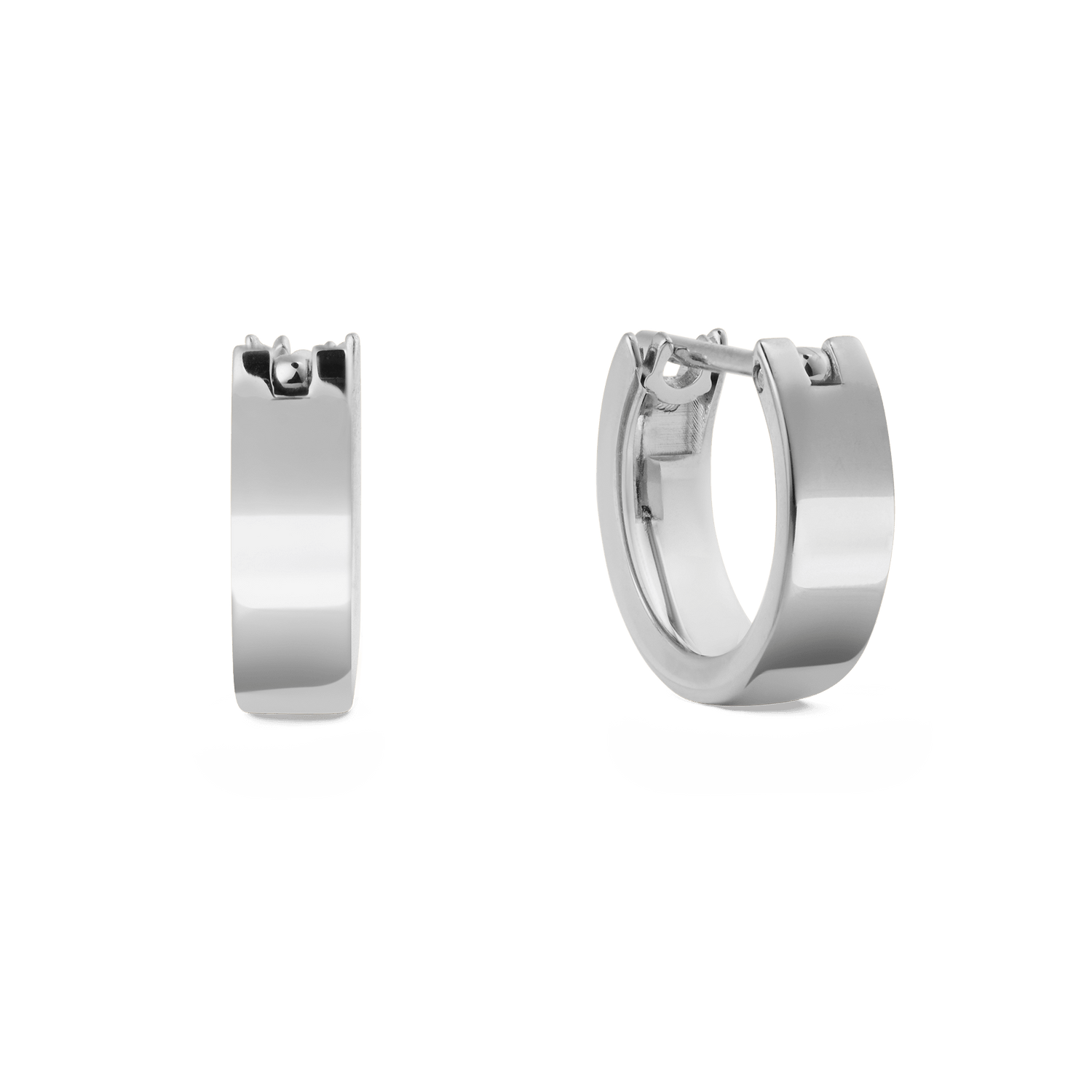 Line 3.5mm 銀色拋光耳環