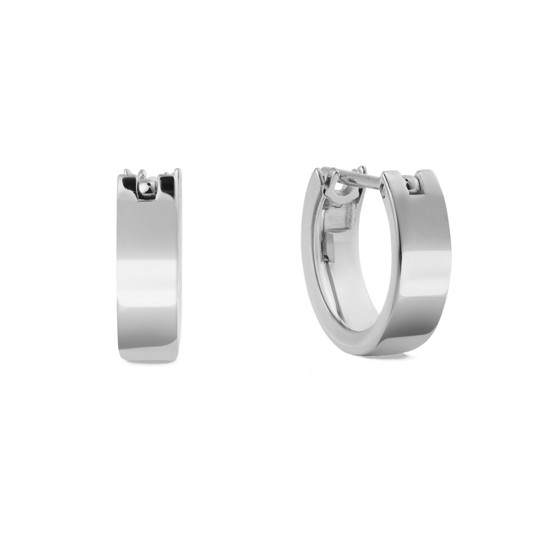 Line 3.5mm 銀色拋光耳環