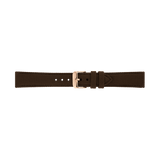 Brown Canvas 咖啡色尼龍織帶玫瑰金扣錶帶