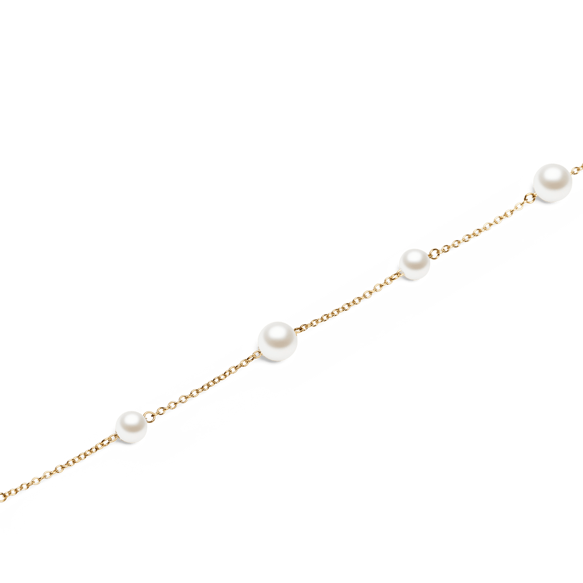 Pearl Step 施華洛世奇玻璃珍珠金色手鍊