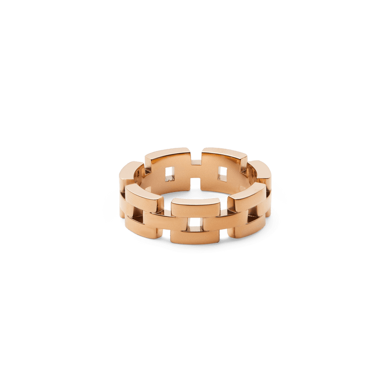 3-Link Inspired 玫瑰金戒指