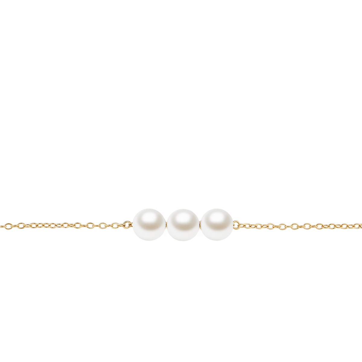 Pearl Trio 施華洛世奇玻璃珍珠金色手鍊