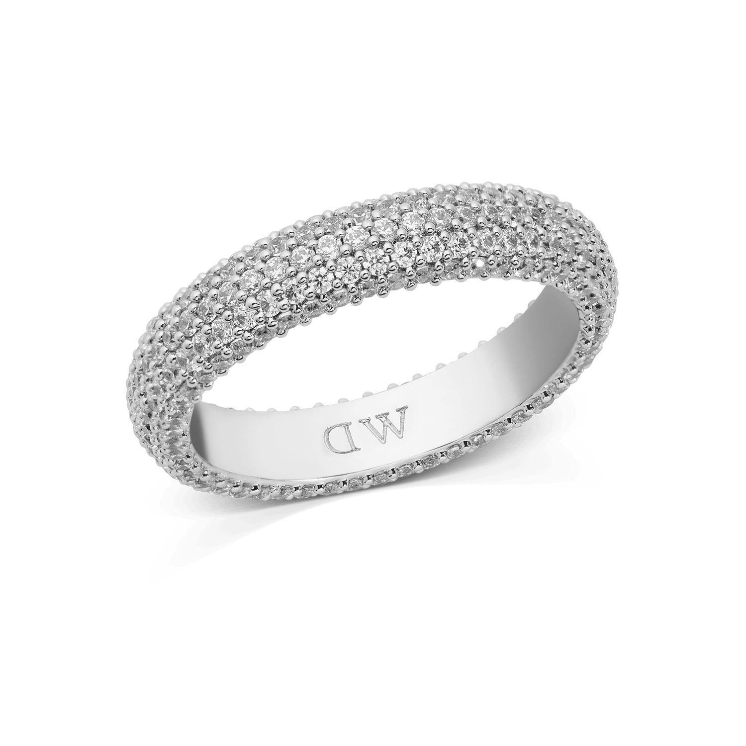 Pavé Ring 環鑽銀色戒指 (5 mm)