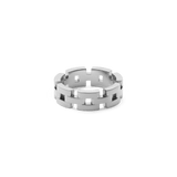 3-Link Inspired 銀色戒指