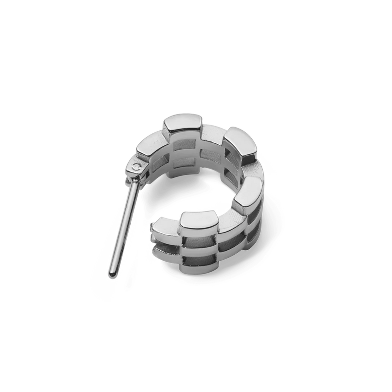 5-Link Inspired 銀色圈式耳環