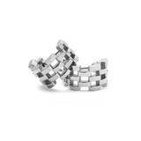 5-Link Inspired 銀色圈式耳環