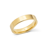 Line Ring 4.5mm 拋光金色戒指